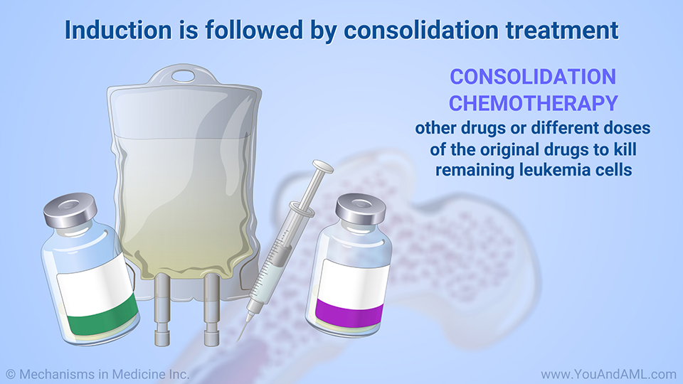 Induction is followed by consolidation treatment